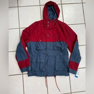 Nautica Red and Blue Hooded Jacket size Large